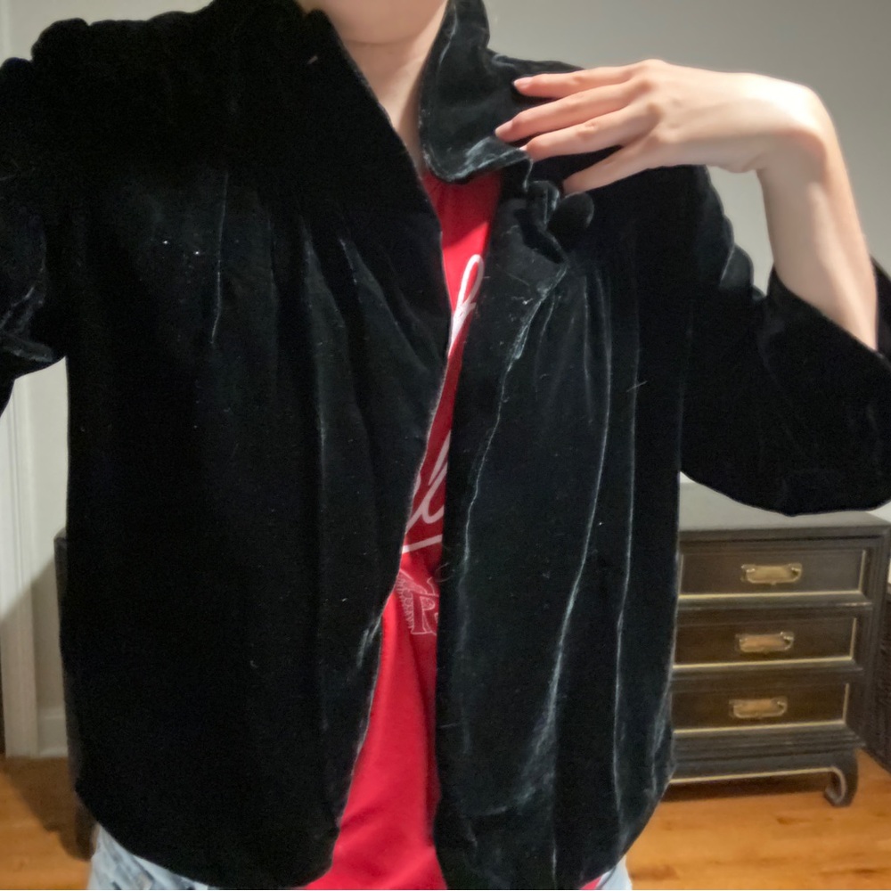 Black velvet jacket